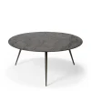 Table basse Luna - Lava Linear - Whisky - Ø 80 x h 35 cm