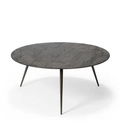 Table basse Luna - Lava Linear - Whisky - Ø 80 x h 35 cm
