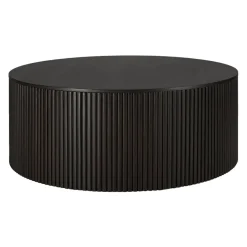 Table basse ronde Roller Max en acajou - Marron