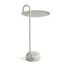 Table d'appoint Bowler en acier et granit - Beige
