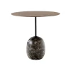 Table d'appoint Lato LN9 Noyer / Marbre Emparador - Ø 50 cm