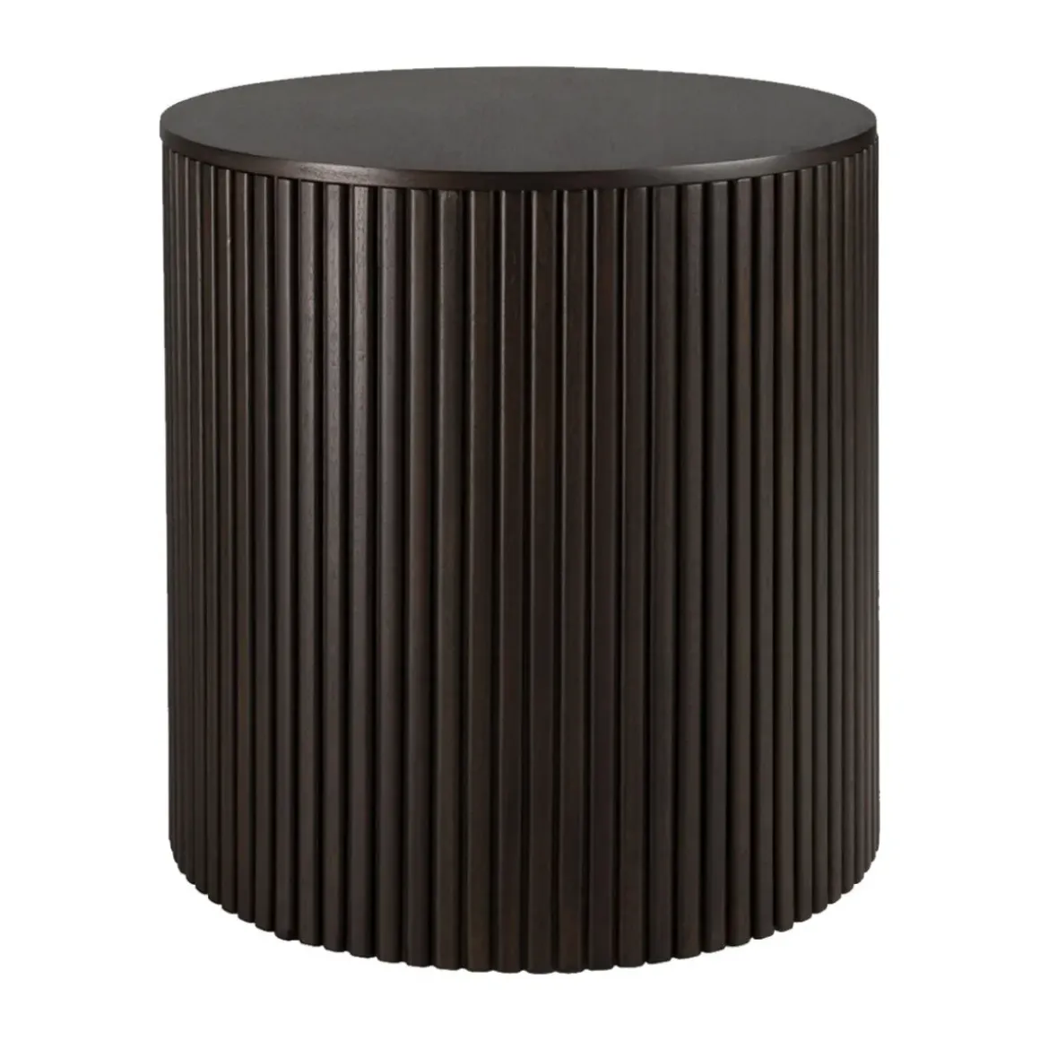 Table d'appoint ronde Roller Max en acajou - Marron