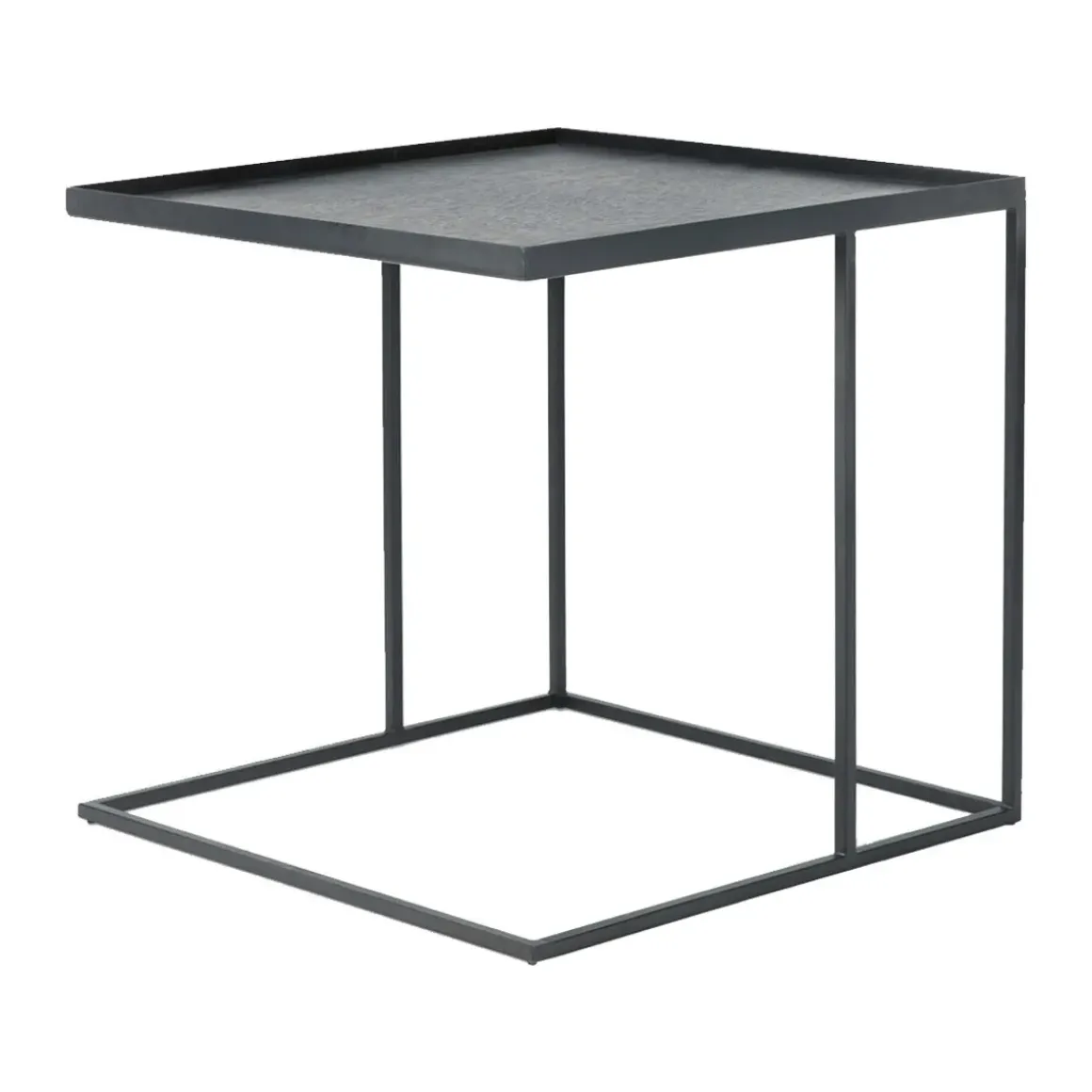 Table d'appoint Square en métal - Noir