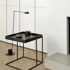 Table d'appoint Square en métal - Noir