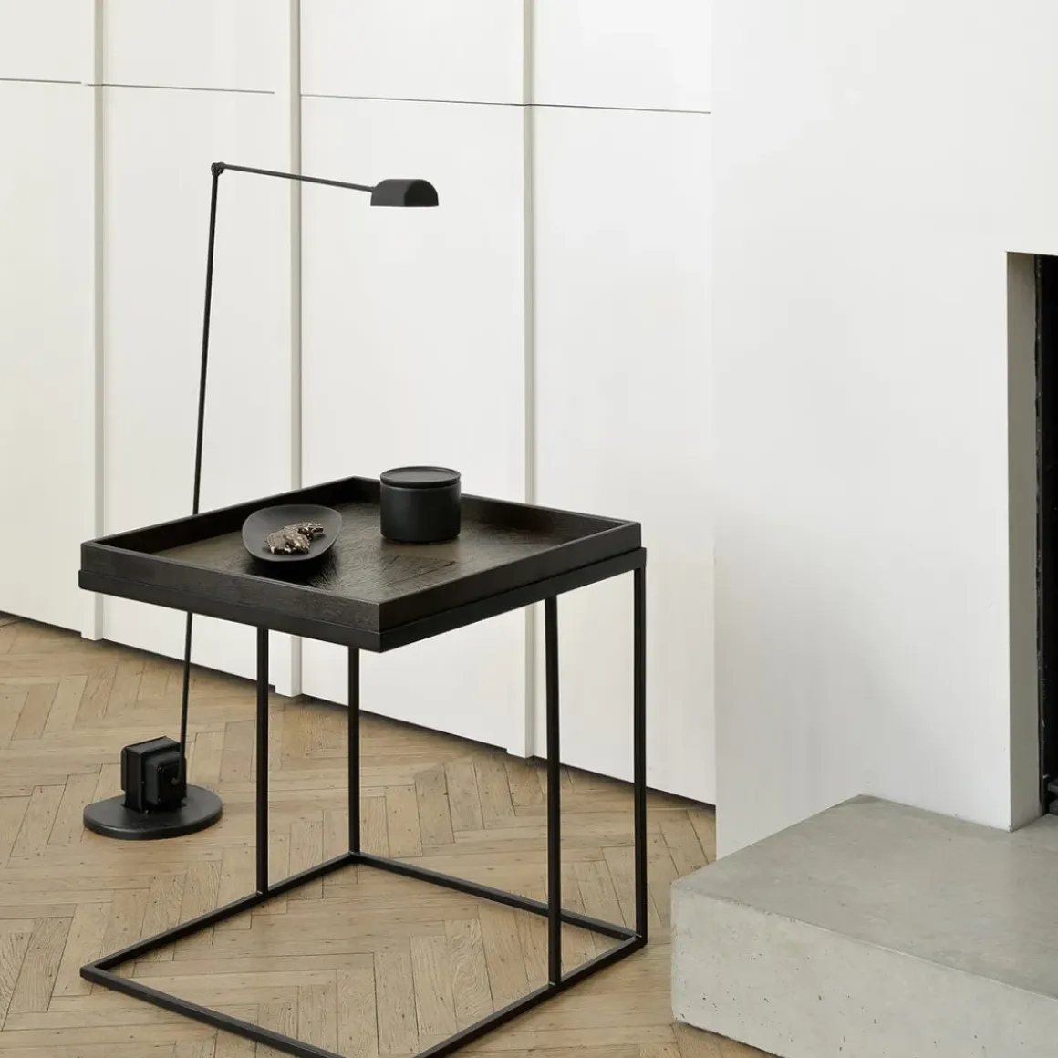 Table d'appoint Square en métal - Noir