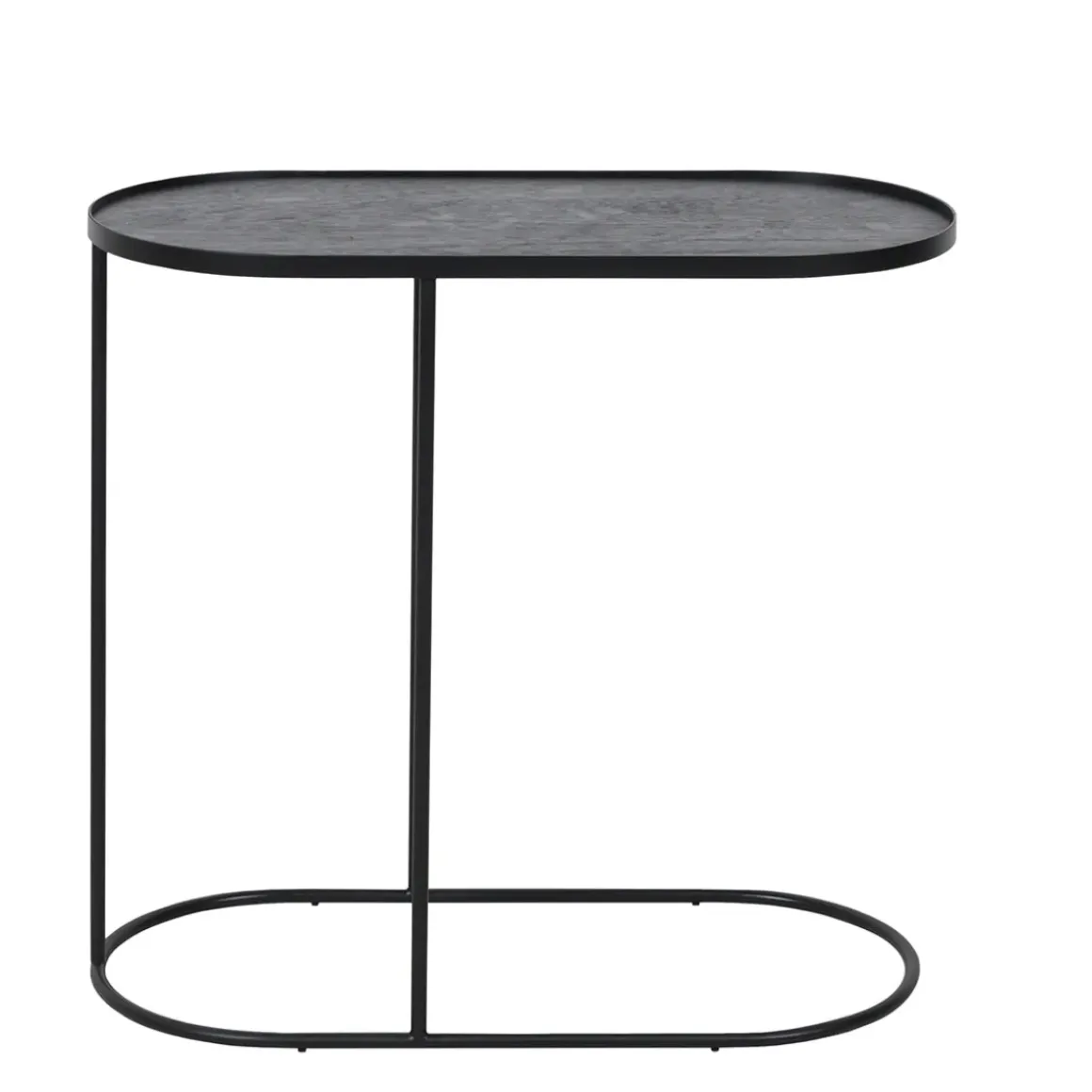 Table à plateau Oblong en métal et bois - L 69 cm