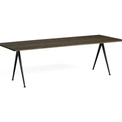 Table Pyramid 02 Base noire u0026 plateau chêne fumé
