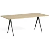 Table Pyramid 02 Base noire u0026 plateau chêne laqué