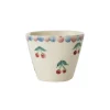 Tasse expresso ovale Cerises en céramique