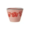 Tasse expresso ovale Fleurs Oranges en céramique