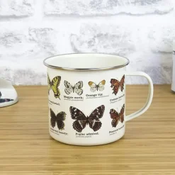 Tasse émail Papillons