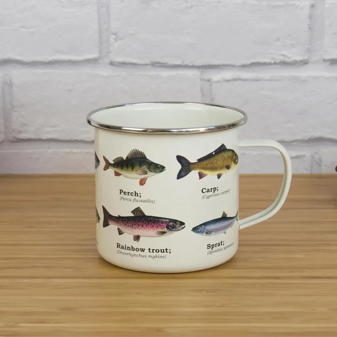 Tasse émail Poissons