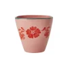 Tasse ovale Fleurs Oranges en céramique