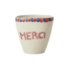 Tasse ovale Merci en céramique