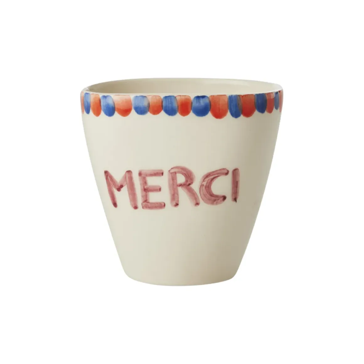 Tasse ovale Merci en céramique
