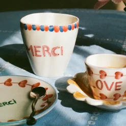 Tasse ovale Merci en céramique
