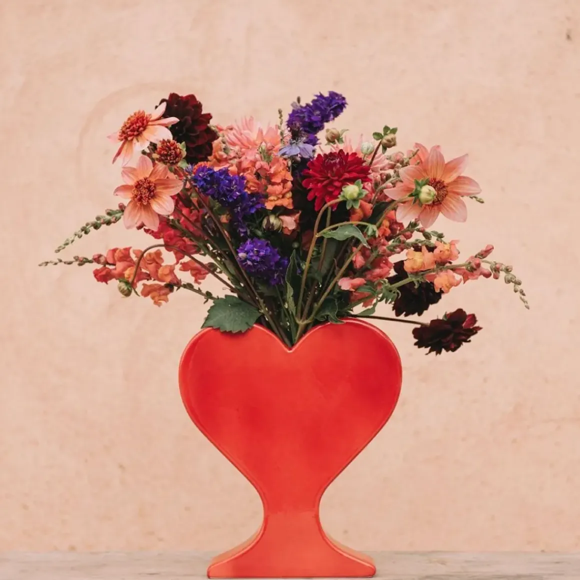 Vase Cœur - Rouge