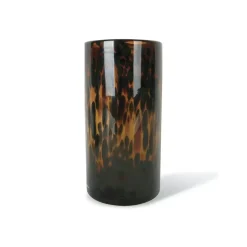 Vase Tube Léopard Brun - ? 12 cm