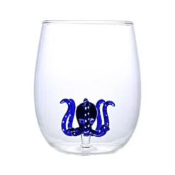 Verre pieuvre - Bleu