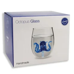 Verre pieuvre - Bleu